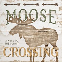 Framed 'Moose Crossing' border=