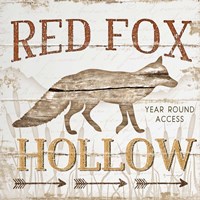 Framed 'Red Fox Hoolow' border=