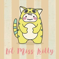 Framed 'Li'l Kitty' border=