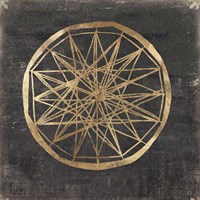 Framed 'Golden Wheel III' border=