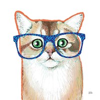 Framed 'Bespectacled Pet II' border=