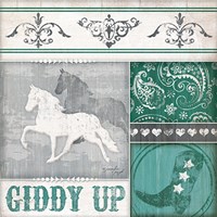 Framed 'Giddy Up' border=