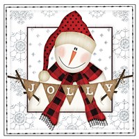 Framed 'Jolly Snowman' border=