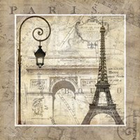 Framed 'Paris Holiday' border=