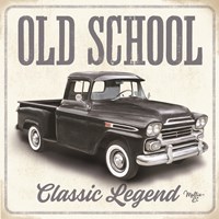 Framed 'Old School Vintage Trucks II' border=