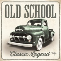 Framed 'Old School Vintage Trucks III' border=