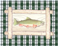 Framed 'Framed Lake Fish II' border=