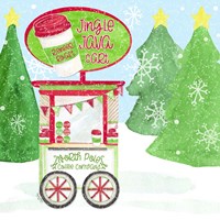 Framed 'Food Cart Christmas II Jingle Java' border=
