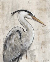 Framed 'Grey Heron I' border=