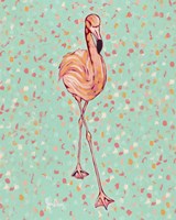 Framed 'Flamingo Portrait II' border=