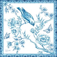 Framed 'Chinoiserie Tile I' border=