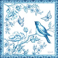 Framed 'Chinoiserie Tile II' border=