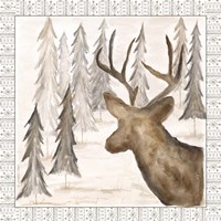 Framed 'Deer w/ Border' border=