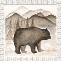 Framed 'Bear w/ Border' border=