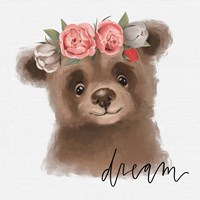 Framed 'Dream Bear' border=