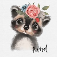 Framed 'Kind Raccoon' border=