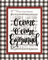 Framed 'O Come Emmanuel' border=