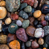 Framed 'Ocean Rocks I' border=