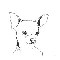 Framed 'Line Dog Chihuahua' border=