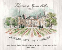 Framed 'Chateau Chambort on Wood Color' border=