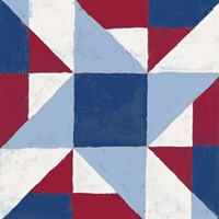 Framed 'Americana Patchwork Tile I' border=