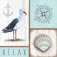 Framed 'Nautical Relax' border=