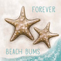 Framed 'Forever Beach Bums' border=