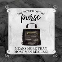 Framed 'Fashion Humor VI-Power of the Purse' border=