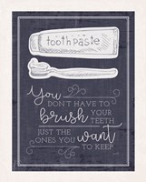 Framed 'Brush Your Teeth' border=