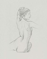 Framed 'Female Back Sketch II' border=