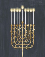 Framed 'Golden Hanukkah I' border=