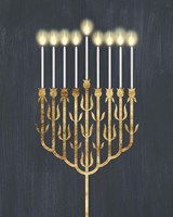 Framed 'Golden Hanukkah II' border=