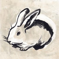 Framed 'Antique Rabbit II' border=