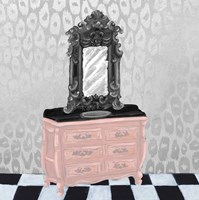 Framed 'Rose Gold Bath I' border=