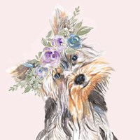 Framed 'Flower Crown Pet II' border=