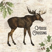 Framed 'Moose Crossing' border=