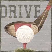 Framed 'Golf Days neutral VIII-Drive' border=
