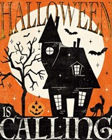 Framed 'Halloween is Calling III' border=