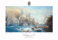 Framed Battle of Trafalgar At 2:30 Pm