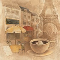 Framed 'Cafe de Paris II' border=