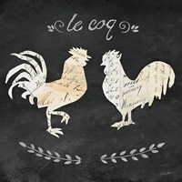 Framed 'Le Coq Cameo Sq' border=