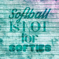 Framed Softball is Not for Softies - Teal White