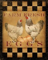 Framed 'Farm Fresh Eggs I' border=