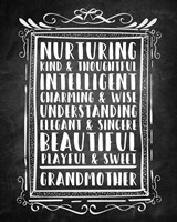 Framed 'Grandma - Chalkboard' border=