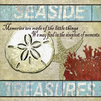 Framed 'Seaside Treasures' border=