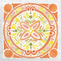 Framed 'Citrus Tile I v2' border=