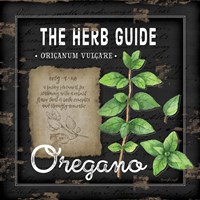 Framed 'Herb Guide Oregano' border=