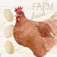 Framed 'Life on the Farm Chicken II' border=