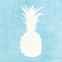 Framed 'Tropical Fun Pineapple Silhouette I' border=