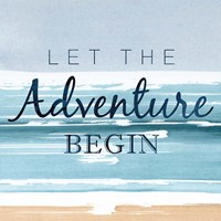 Framed 'Let the Adventure Begin' border=